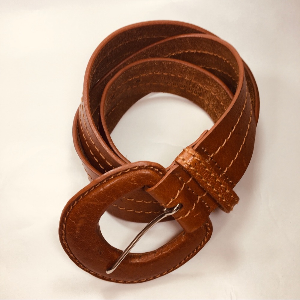 38-42 “ Nine West Cognac Leather Belt